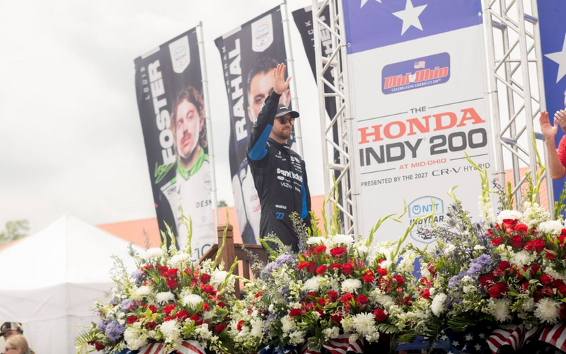 Kirkwood turns challenging qualifying into a podium finish in Mid-Ohio