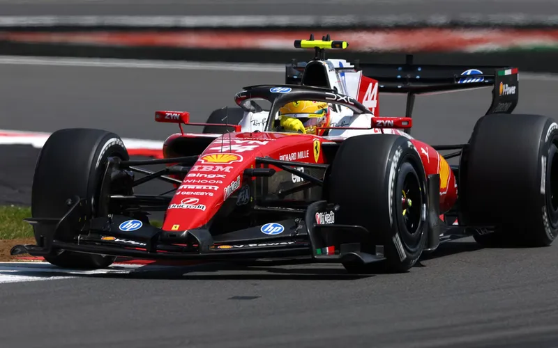 Hamilton tops the sole practice session for the British Grand Prix