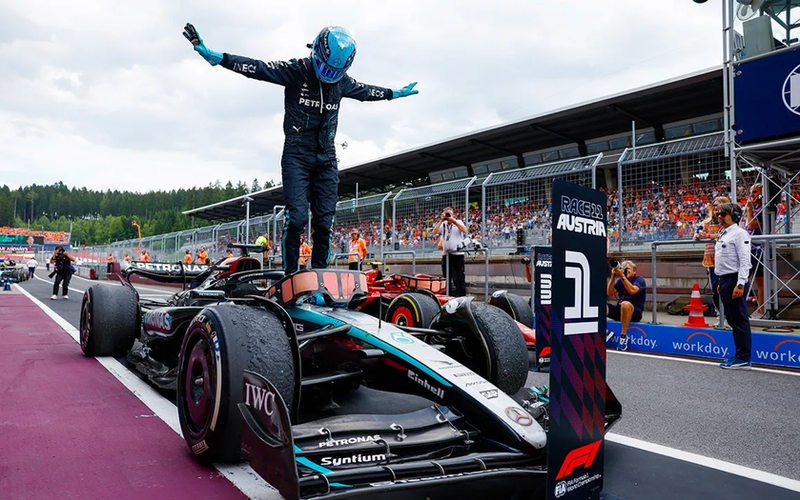 Russell fights back in Austria as Antonelli's title lead trimmed to 40 points