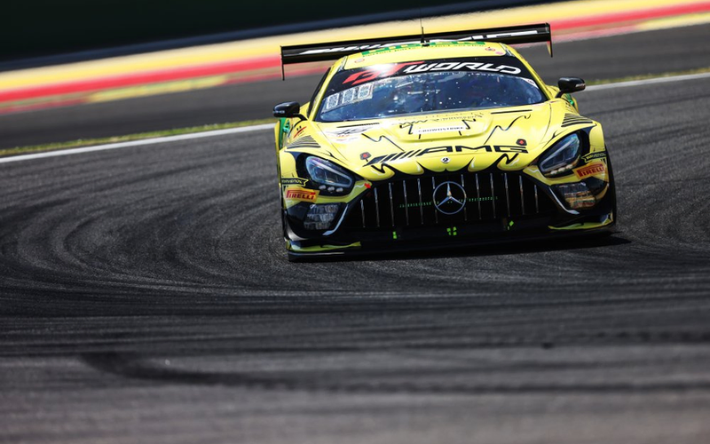 Mann Filter Mercedes leads 24 Hours of Spa after six hours following puncture for Ferrari