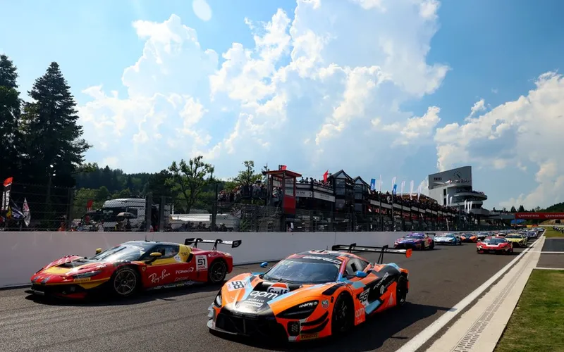 Ferrari AF Corse looking strong after hectic first two hours of Spa 24 ends under FCY